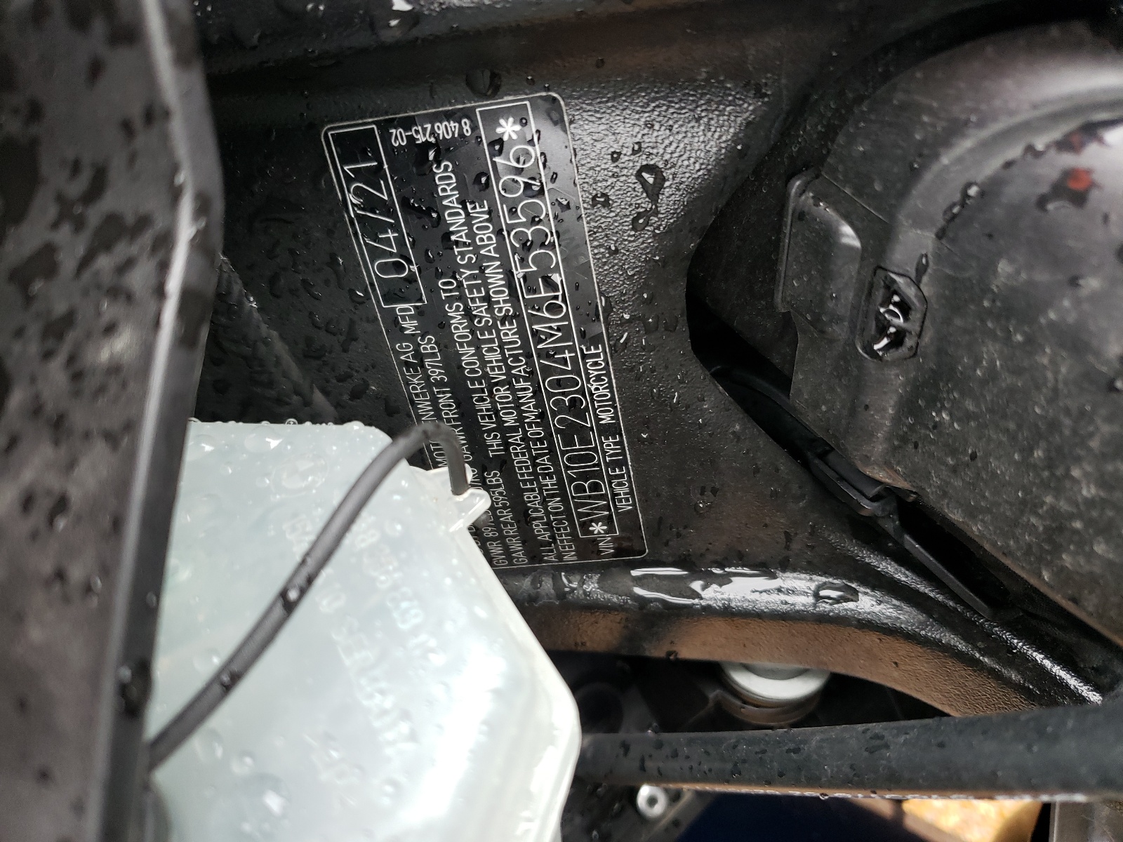 2021 BMW S VIN WB10E2304M6E53596 photo 10