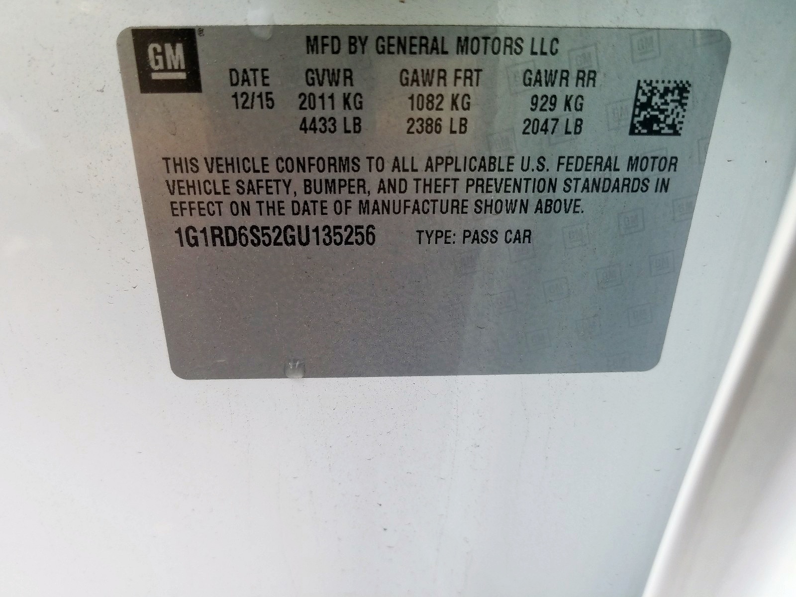 2016 Chevrolet Volt VIN 1G1RD6S52GU135256 photo 10