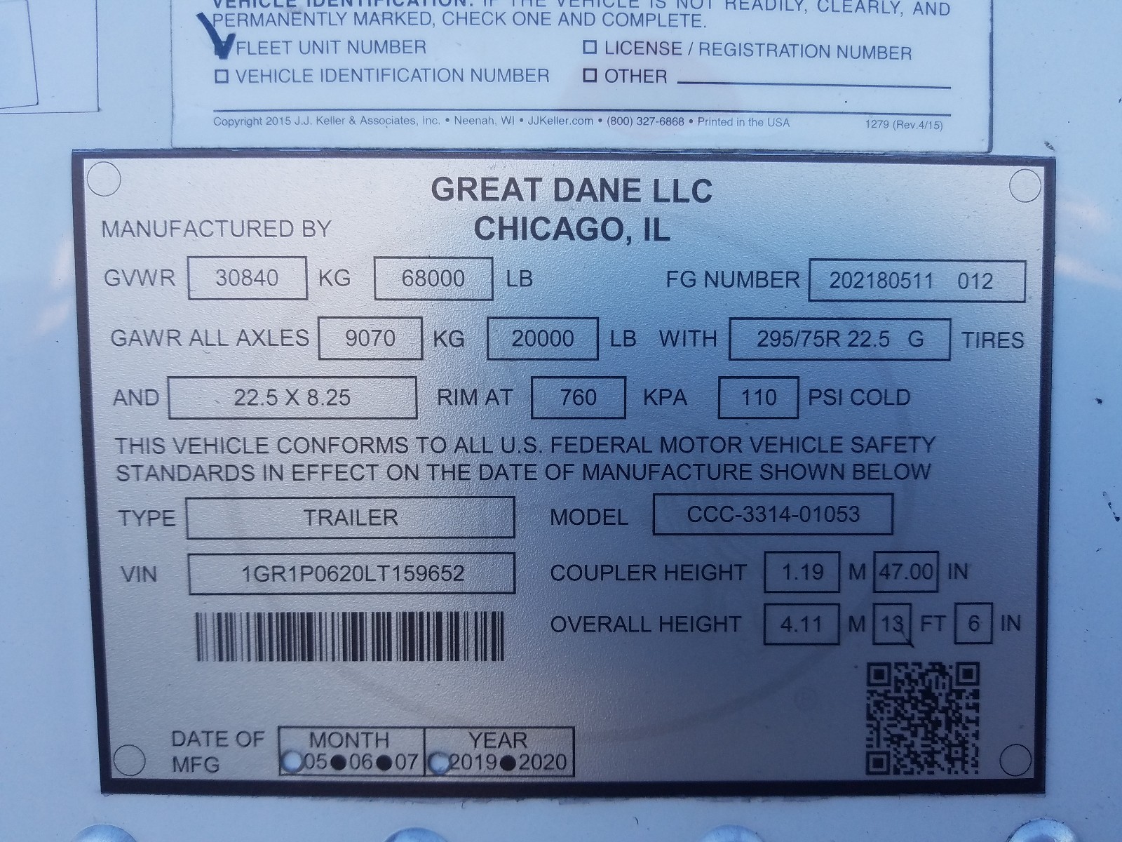 2020 Great Trailer VIN 1GR1P0620LT159652 photo 10