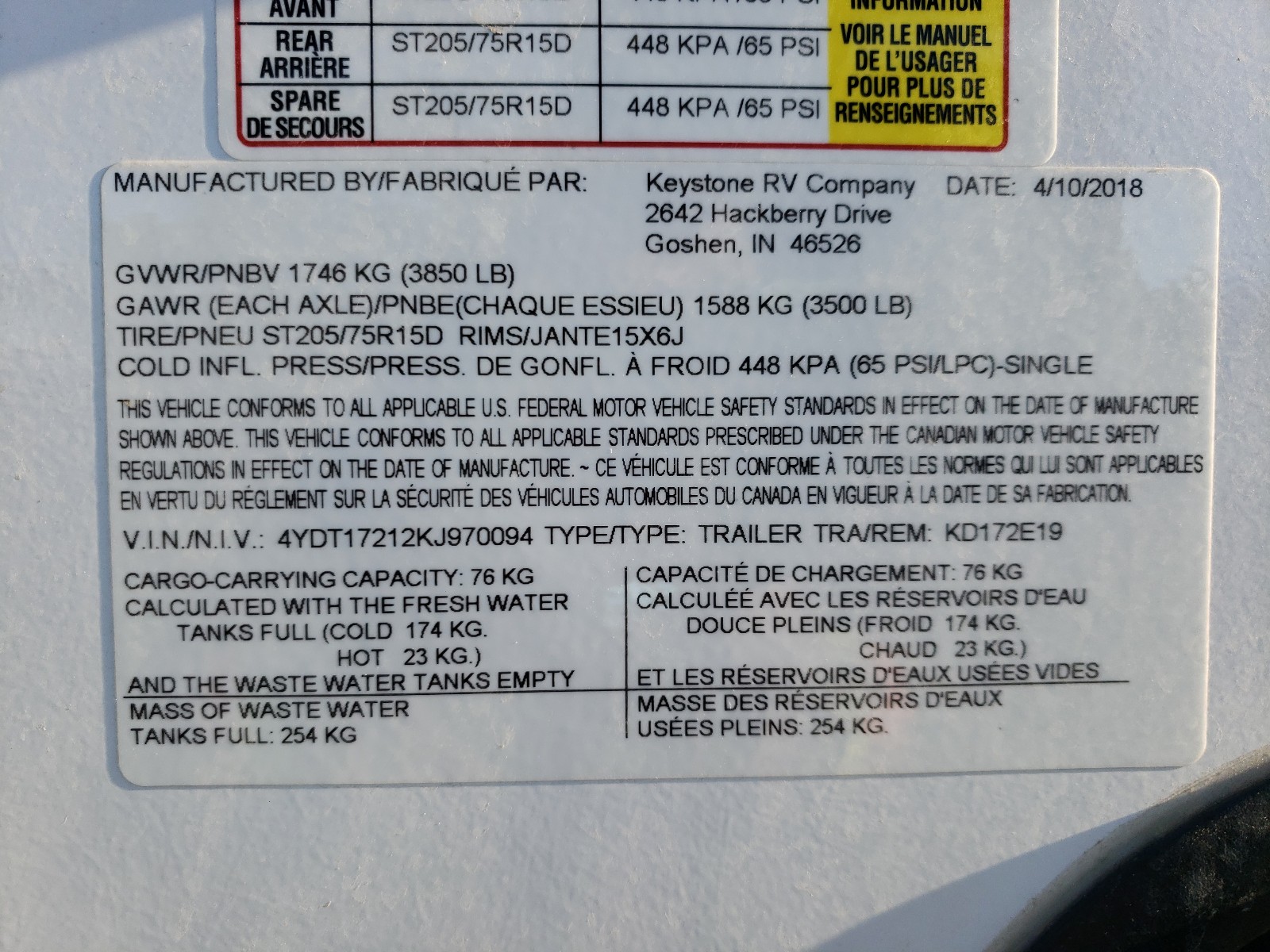 2019 Kodi Hybrid Ten VIN 4YDT17212KJ970094 photo 10