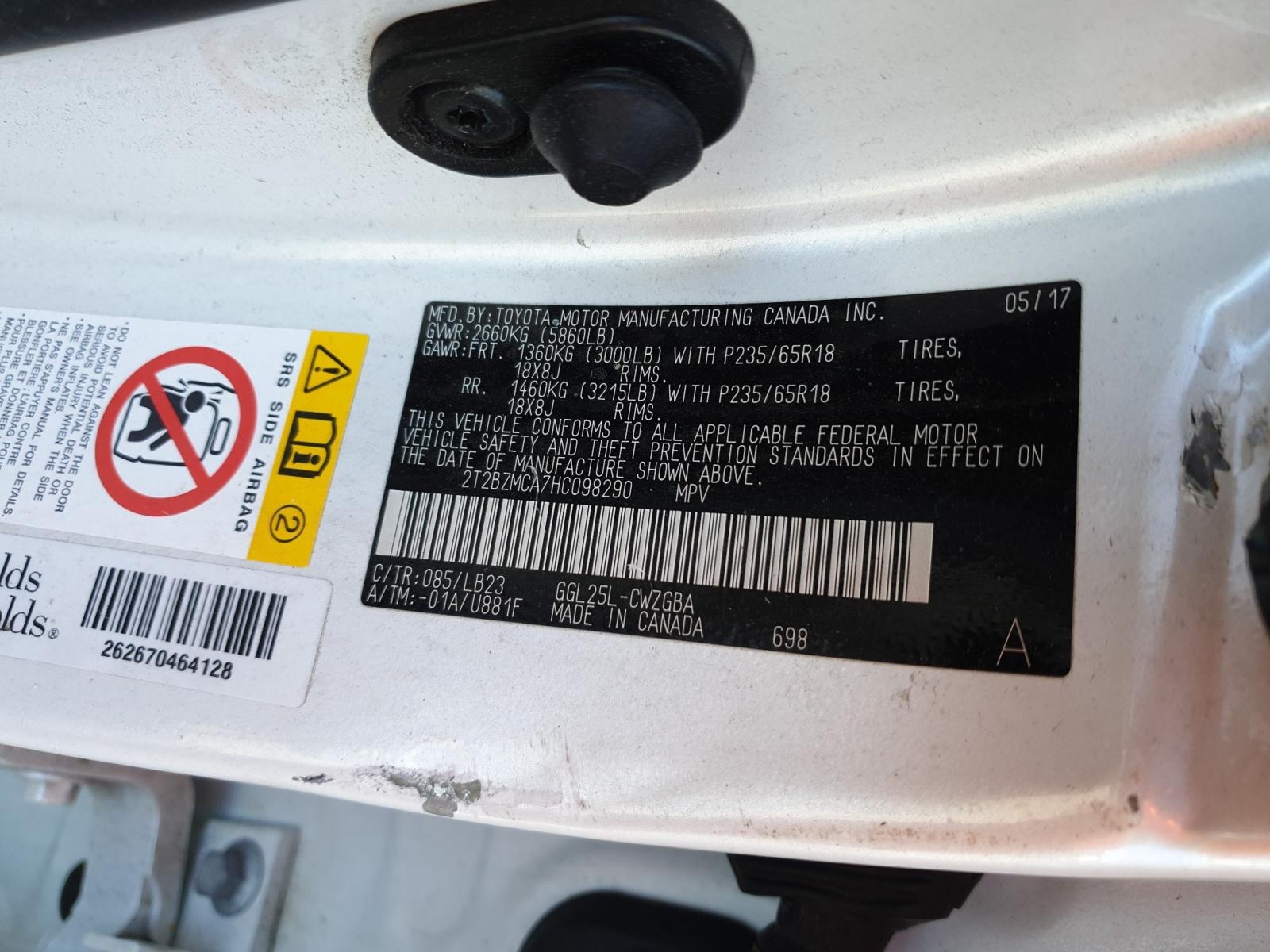 2017 LEXUS Rx350 VIN 2T2BZMCA7HC098290 photo 10