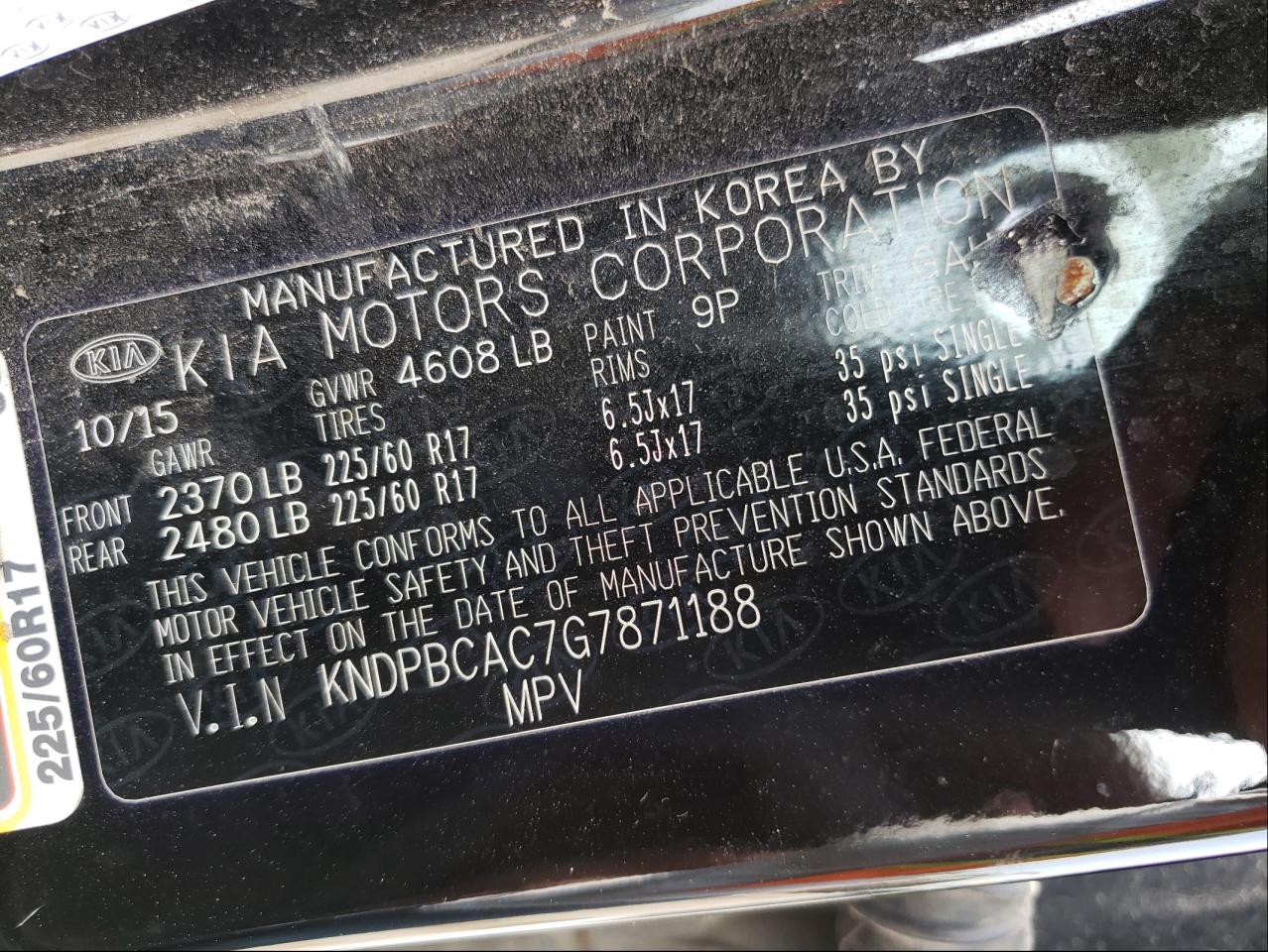 2016 Kia Sportage VIN KNDPBCAC7G7871188 photo 10