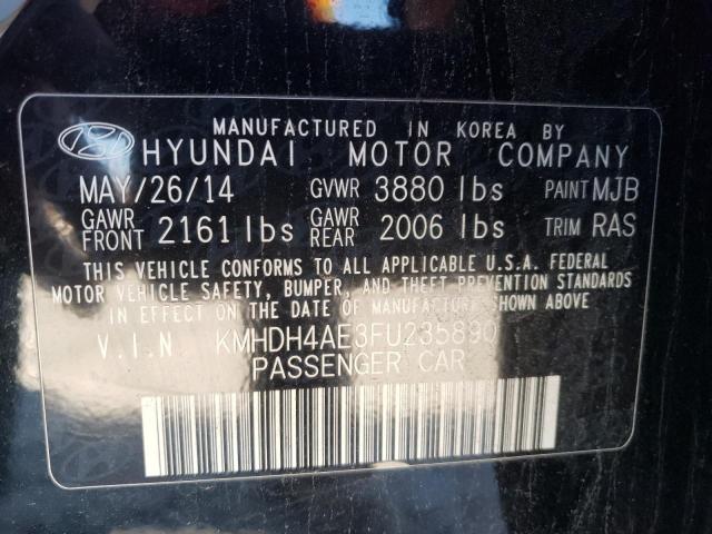 2015 HYUNDAI Elantra VIN KMHDH4AE3FU235890 photo 10