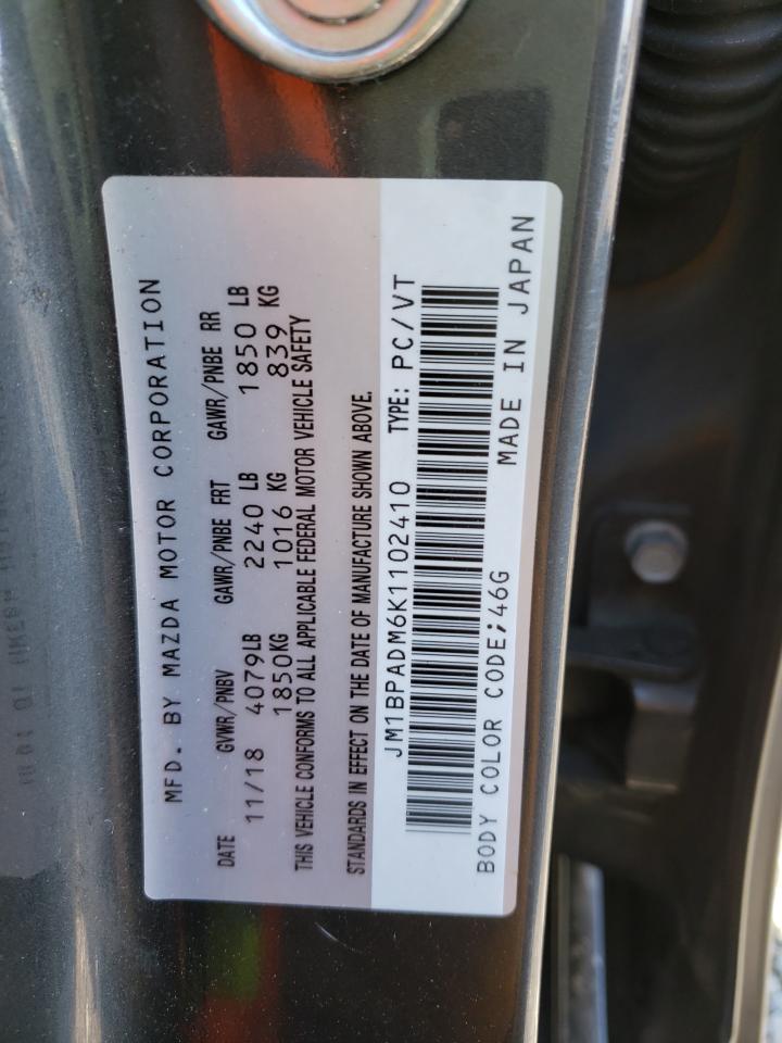 2019 MAZDA 3 VIN JM1BPADM6K1102410 photo 10