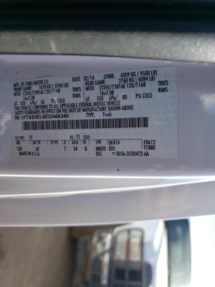 2014 Ford Econoline e350 super duty van VIN 1FTSS3EL8EDA66349 photo 10