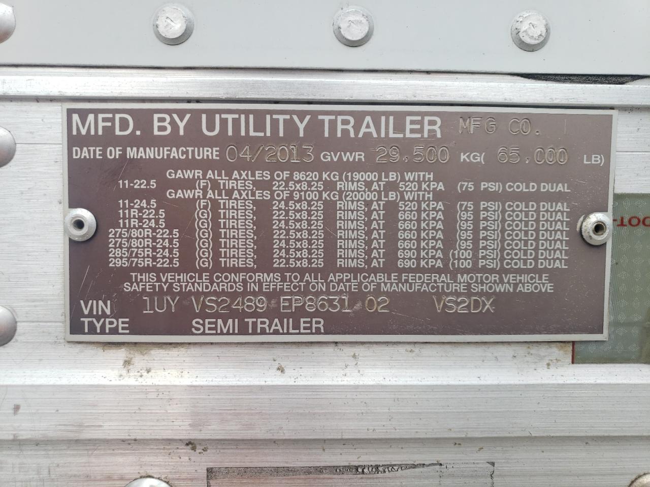 2014 UTILITY VS2DX VIN 1UYVS2489EP863102 photo 10