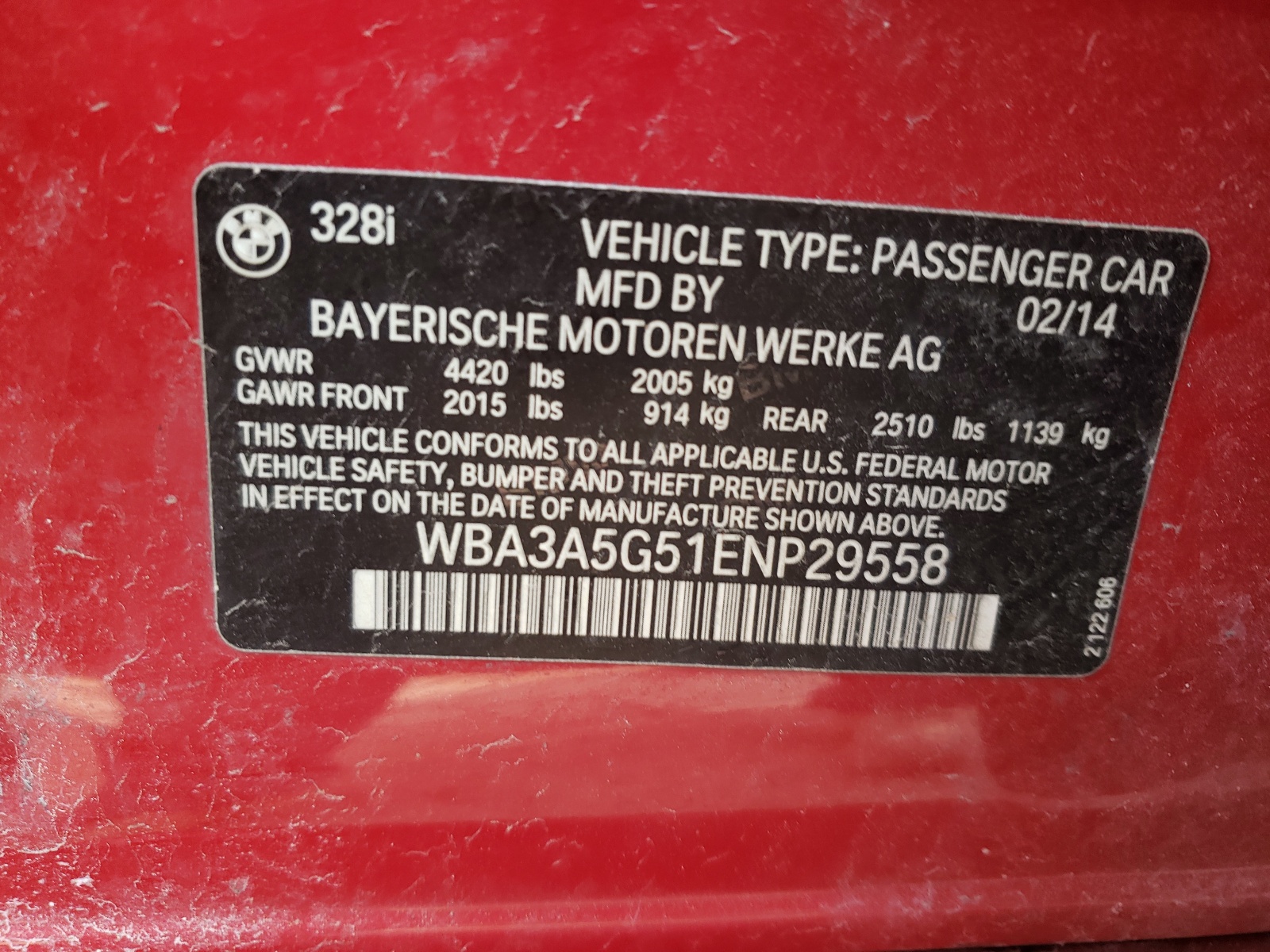 2014 BMW 3 series VIN WBA3A5G51ENP29558 photo 10