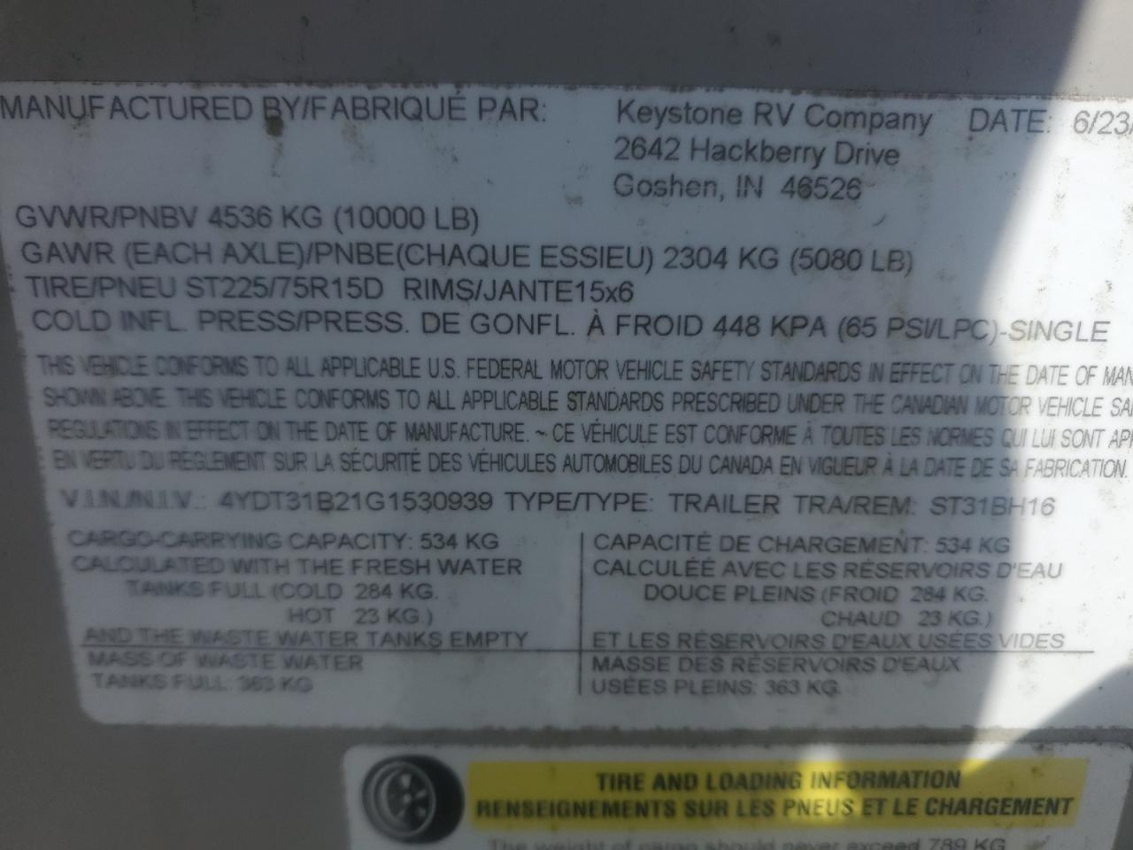 2016 Keystone Sprinter VIN 4YDT31B21G1530939 photo 10