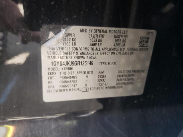 2016 CADILLAC Escalade VIN 1GYS4JKJ9GR125149 photo 10