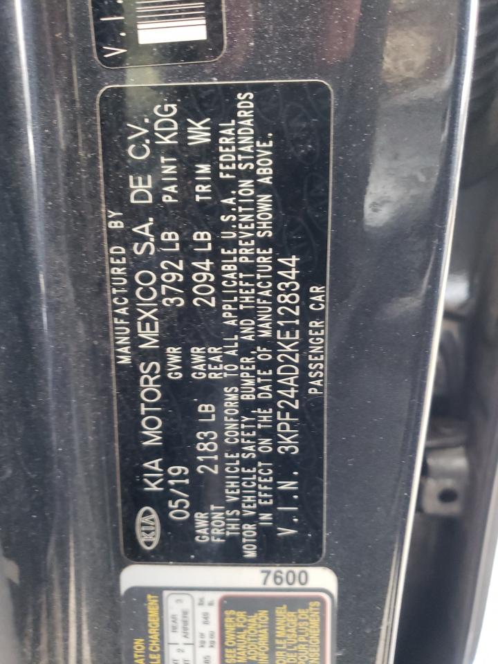 2019 KIA Forte VIN 3KPF24AD2KE128344 photo 10