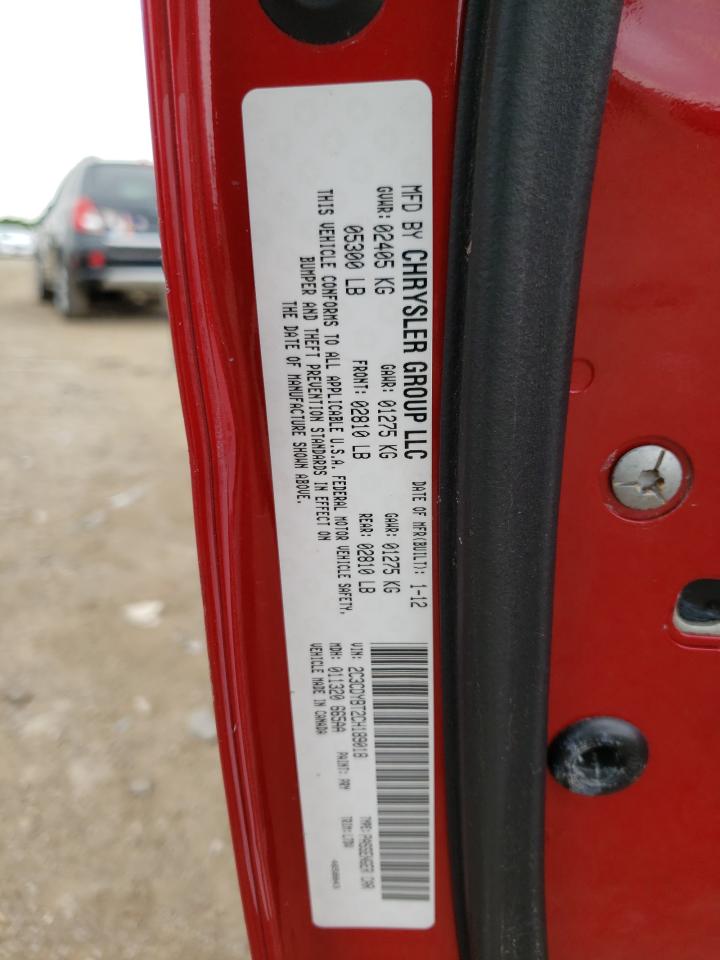 2012 Dodge Challenger VIN 2C3CDYBT2CH189018 photo 10
