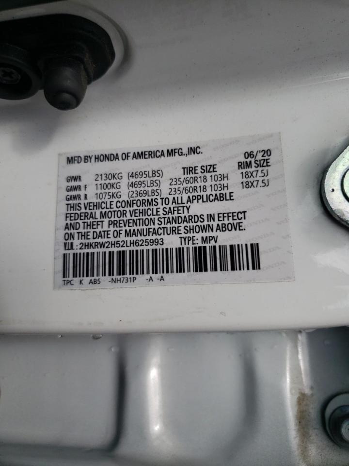2021 HONDA Cr-v VIN 2HKRW2H51MH645993 photo 10