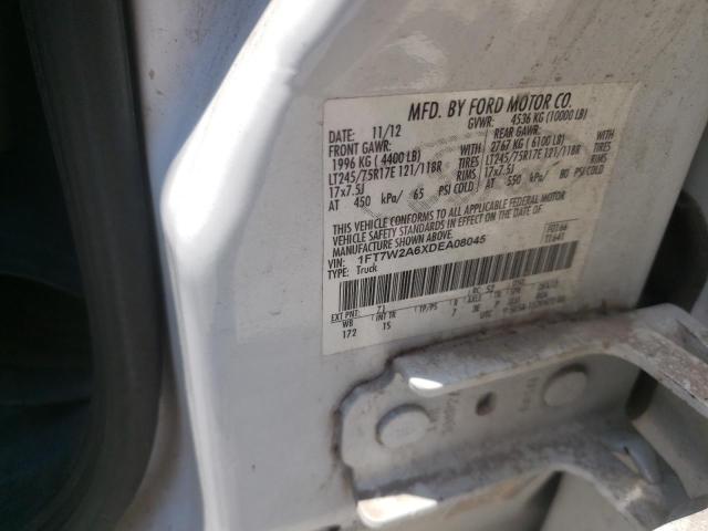 2013 Ford F-250 VIN 1FT7W2A6XDEA08045 photo 10