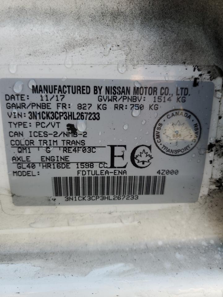 2017 NISSAN Micra VIN 3N1CK3CP3HL267233 photo 10