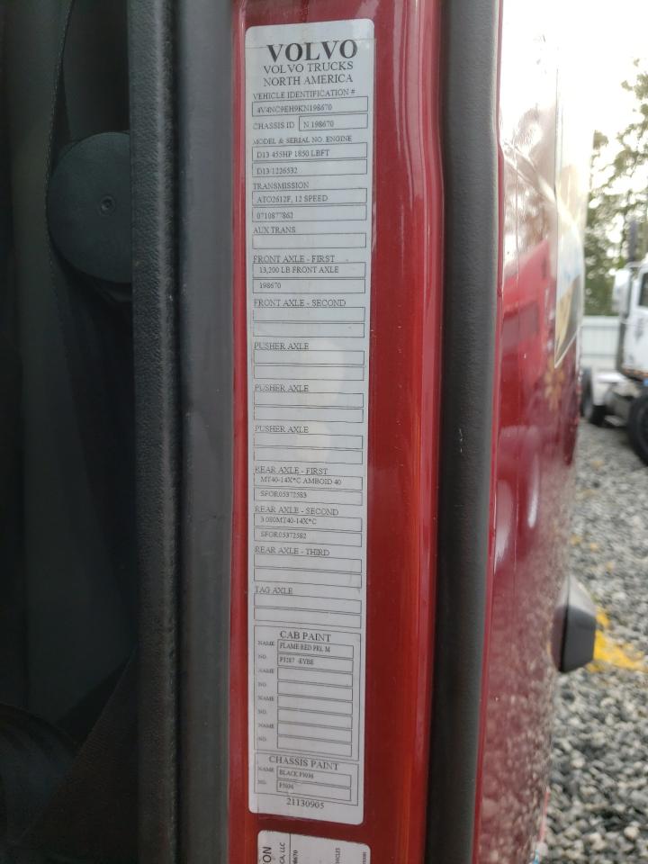 2019 VOLVO Vn VIN 4V4NC9EH9KN198670 photo 10