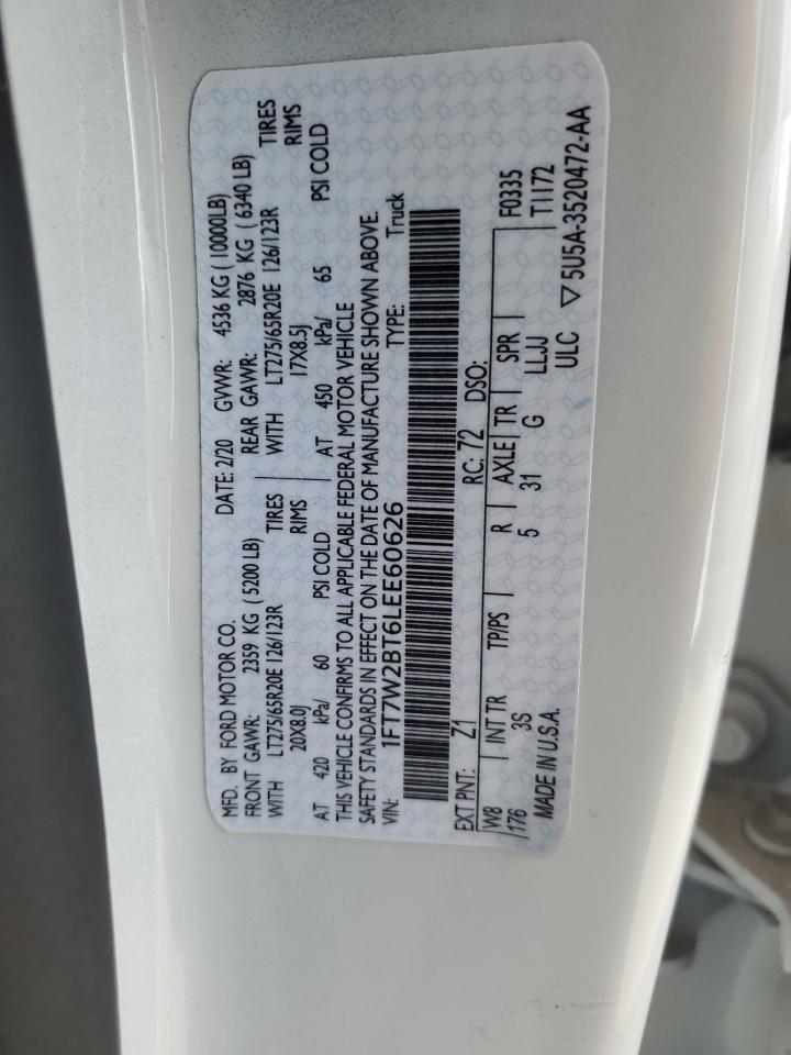 2020 Ford F-250 VIN 1FT7W2BTXLED04802 photo 10