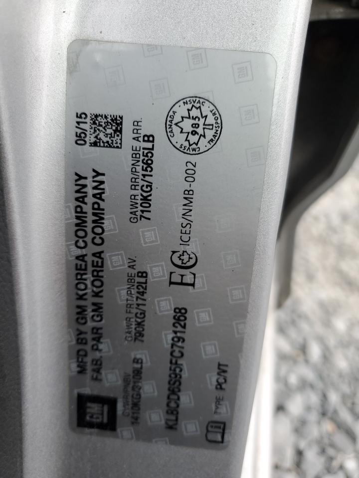 2015 Chevrolet Spark VIN KL8CD6S95FC791268 photo 12
