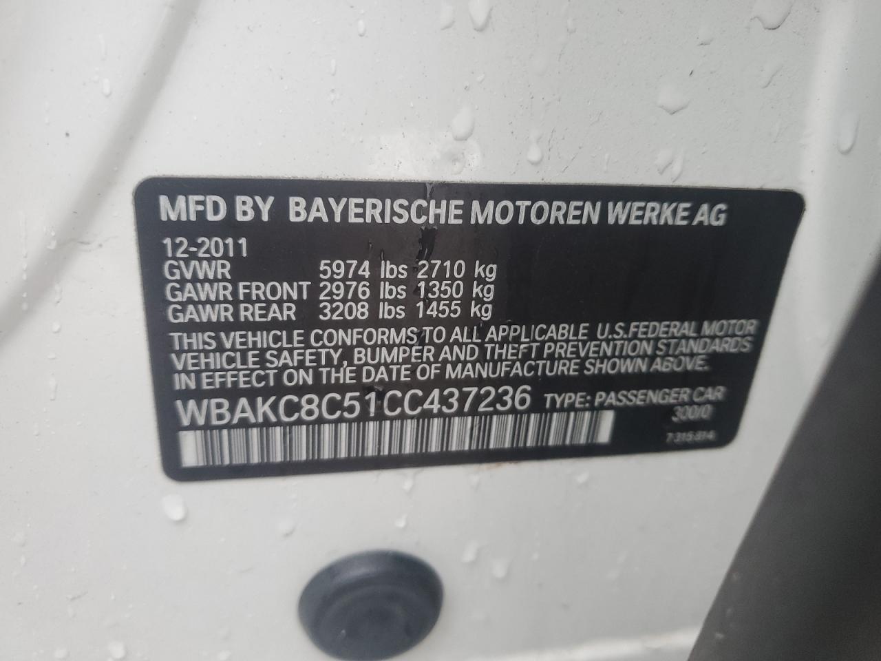 2012 BMW 7er VIN WBAKC8C51CC437236 photo 12