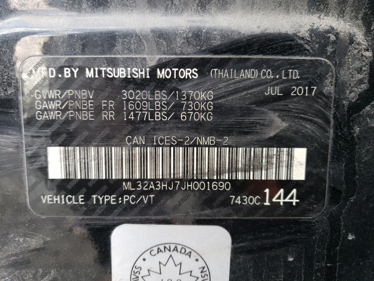2018 MITSUBISHI Mirage VIN ML32A3HJ7JH001690 photo 12