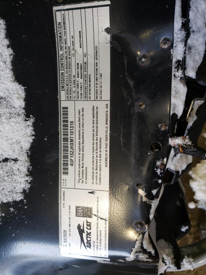 2021 ARCTIC Snowmobile VIN 4UF1S2JHXMT101316 photo 12
