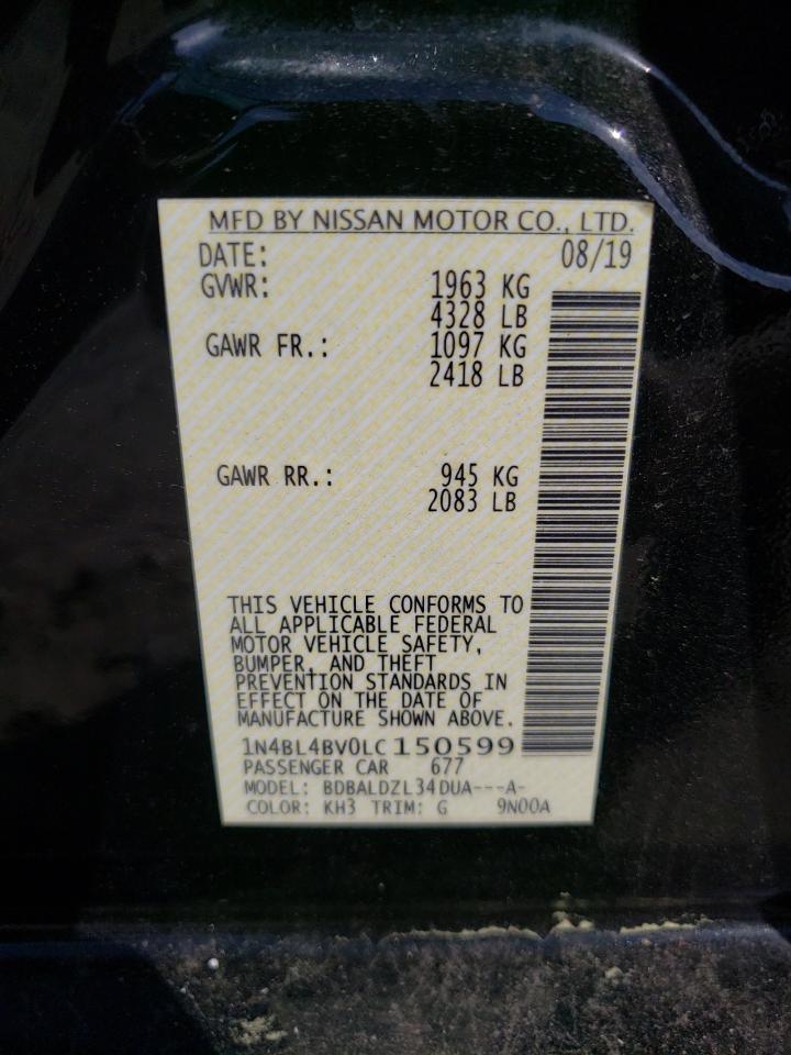 2020 Nissan Altima VIN 1N4BL4BV0LC150599 photo 12