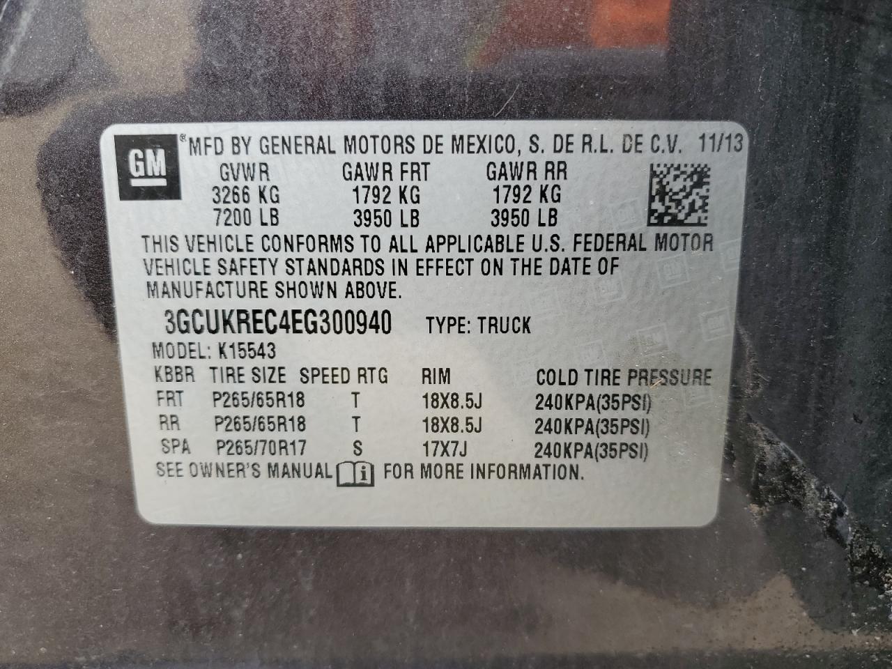 2014 Chevrolet Silverado VIN 3GCUKREC4EG300940 photo 12