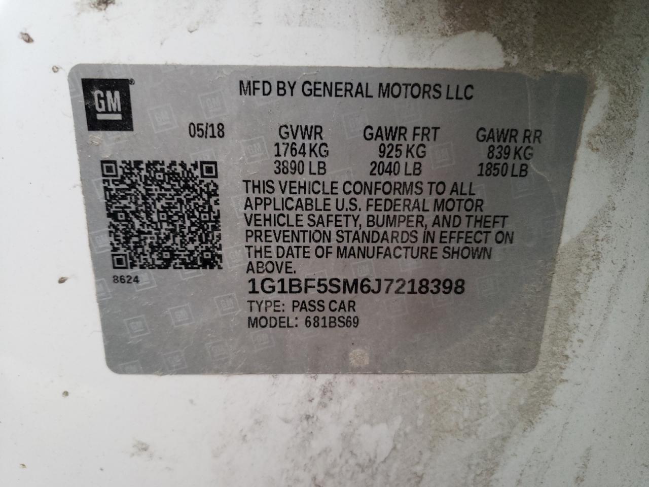 2018 CHEVROLET Cruze VIN 1G1BF5SM6J7218398 photo 12