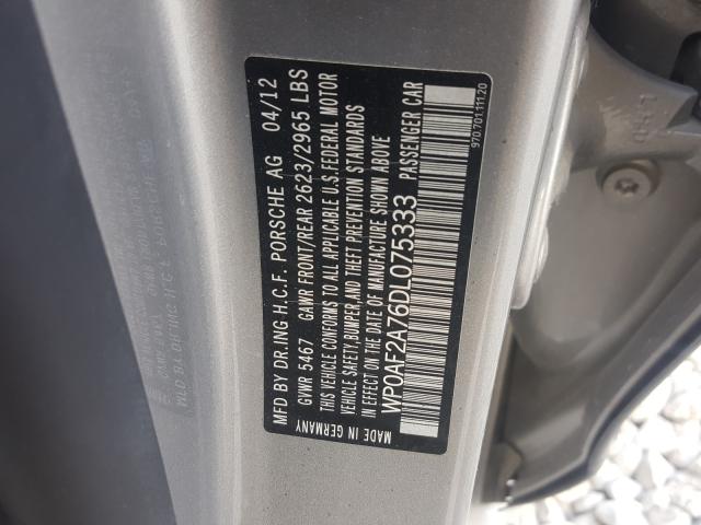 2013 PORSCHE Panamera VIN WP0AF2A76DL075333 photo 10