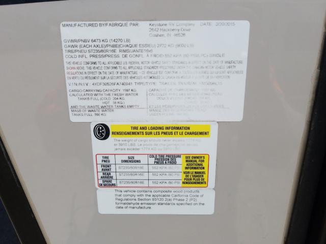 2015 KEYSTONE Montana VIN 4YDF30526FA740941 photo 10