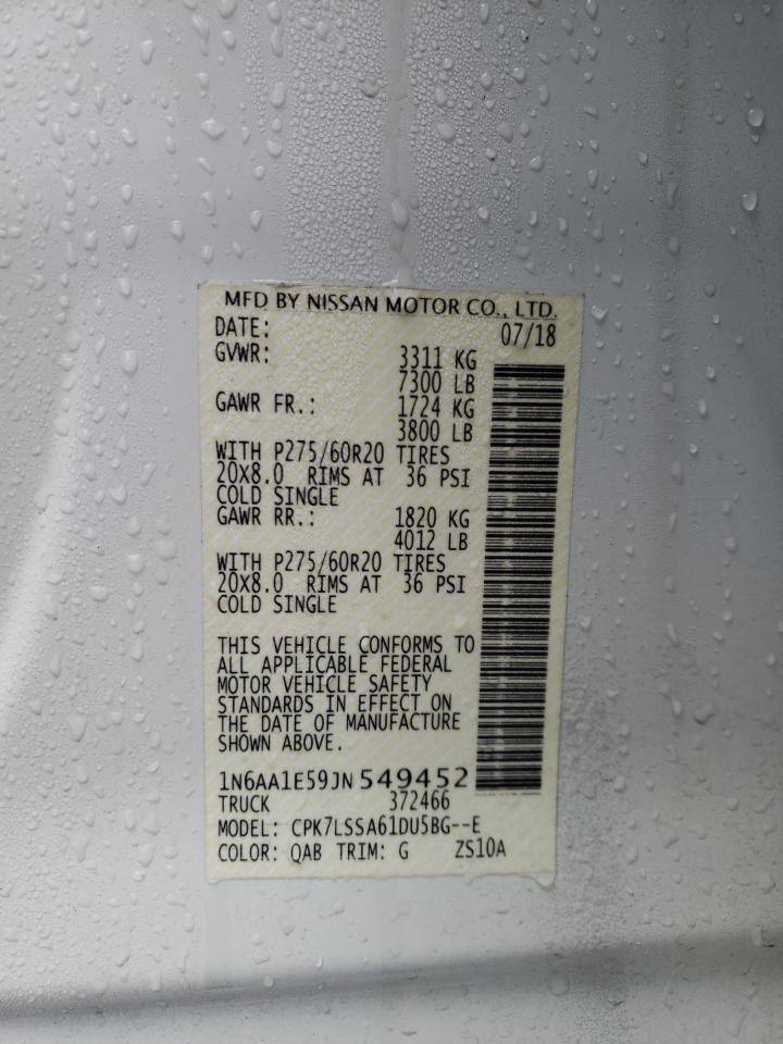 2018 NISSAN TITAN VIN 1N6AA1E59JN549452 photo 12