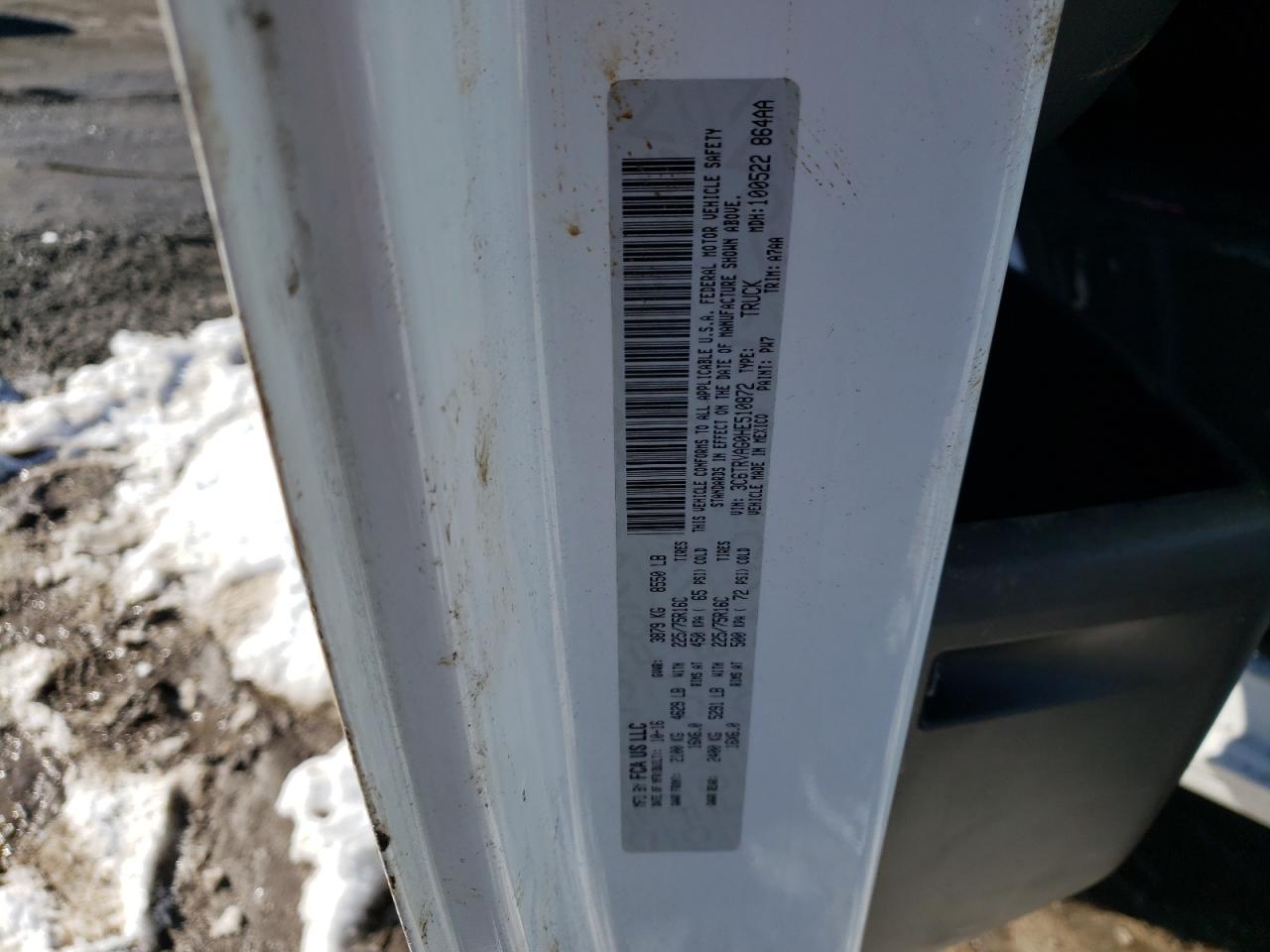 2017 RAM Promaster 1500 VIN 3C6TRVAG0HE510872 photo 12