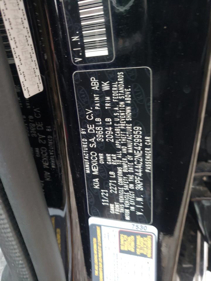 2022 KIA Forte VIN 3KPF44AC2NE429959 photo 12