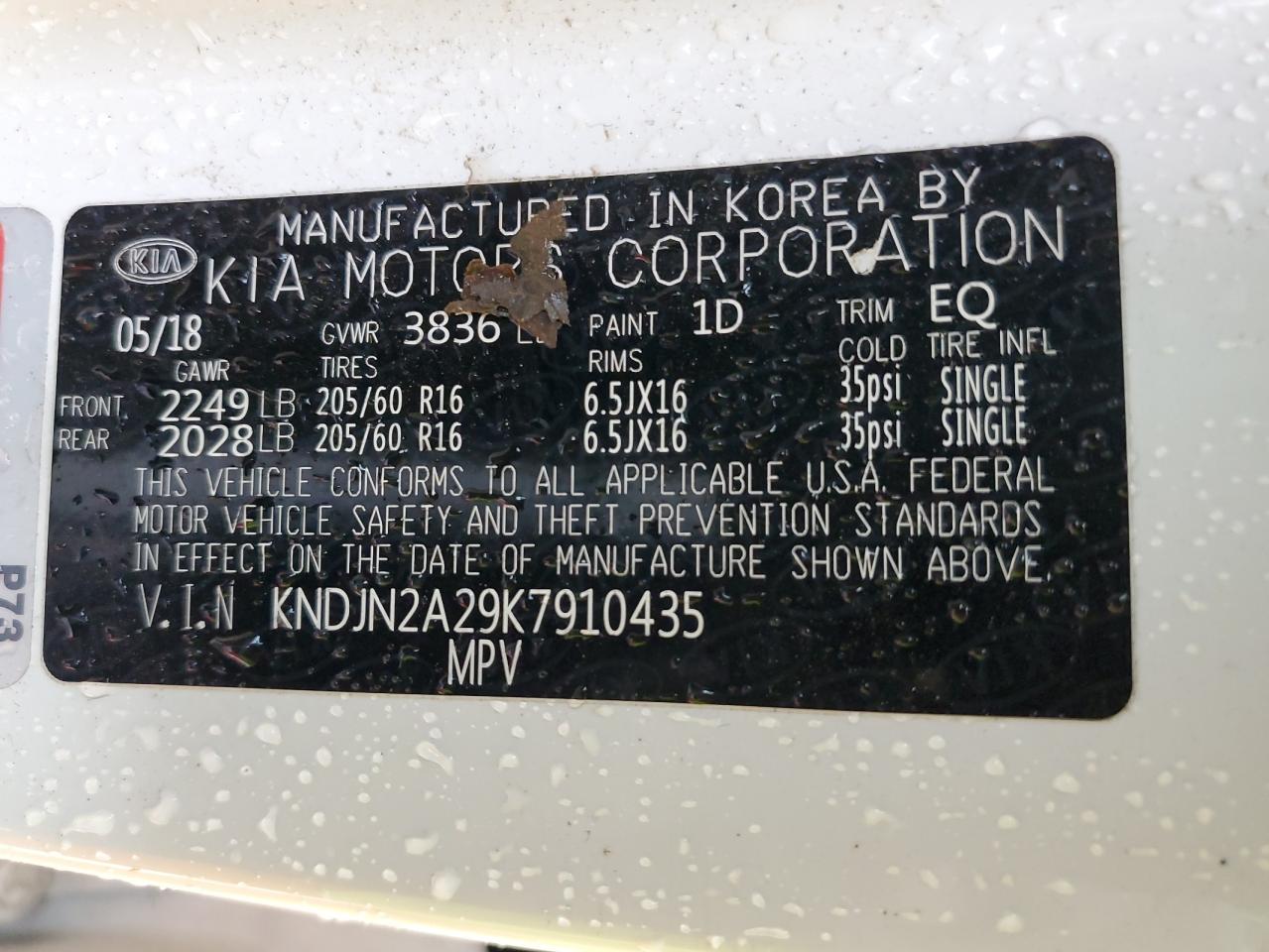 2019 KIA Soul VIN KNDJN2A29K7910435 photo 12