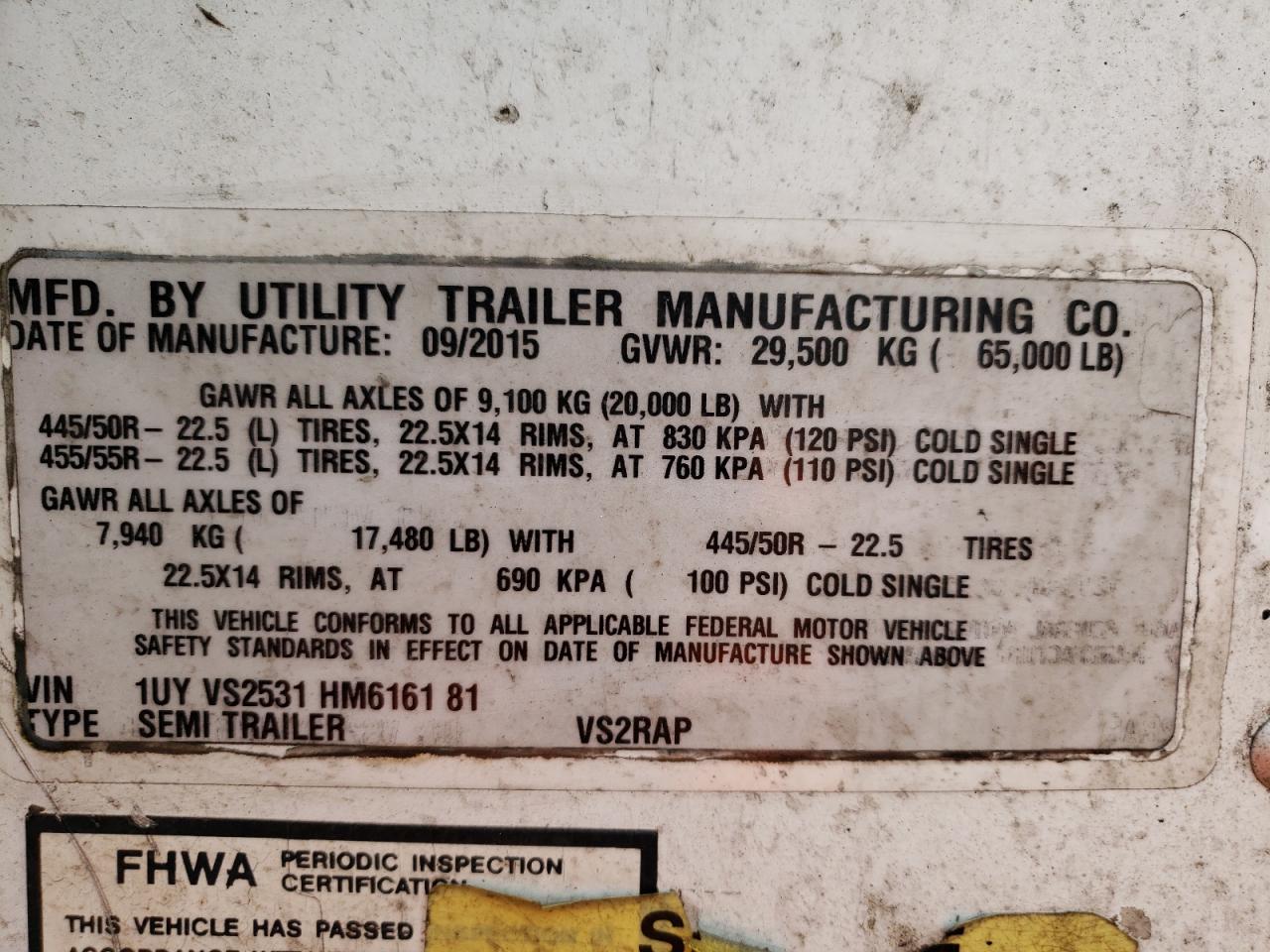 2017 UTILITY Trailer VIN 1UYVS2531HM616181 photo 10