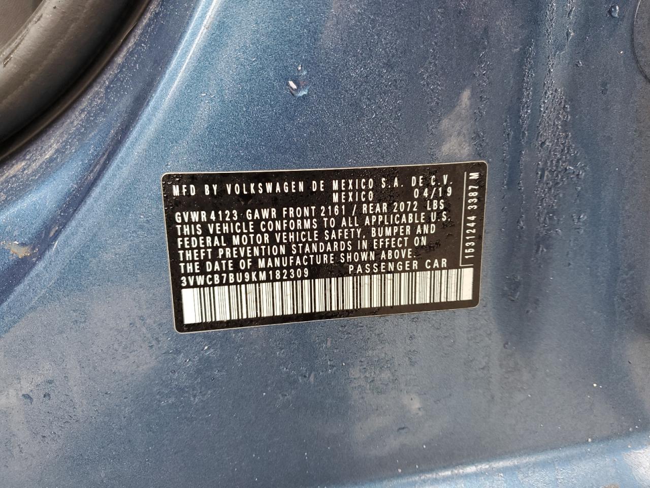 2019 VOLKSWAGEN Jetta VIN 3VWCB7BU9KM182309 photo 12