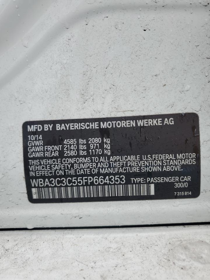 2015 BMW 3 series VIN WBA3C3C55FP664353 photo 12