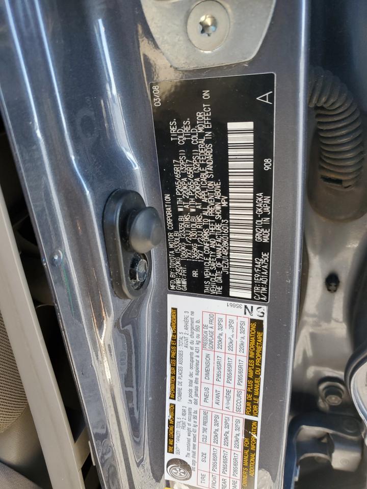 2008 Toyota 4runner VIN JTEZU14R28K016013 photo 12