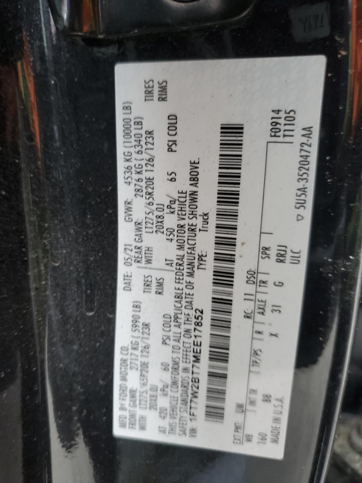 2021 Ford F350 VIN 1FT7W2BT7MEE17852 photo 12