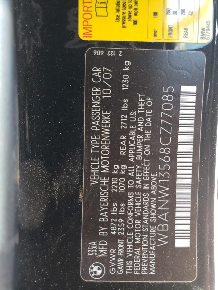 2008 BMW 5 series VIN WBANW13568CZ77085 photo 12