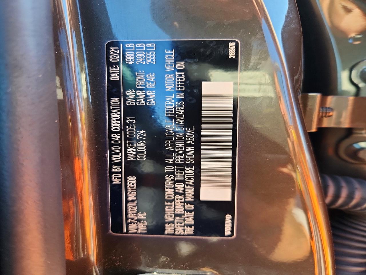 2021 Volvo S60 VIN 7JR102TL1MG113508 photo 12