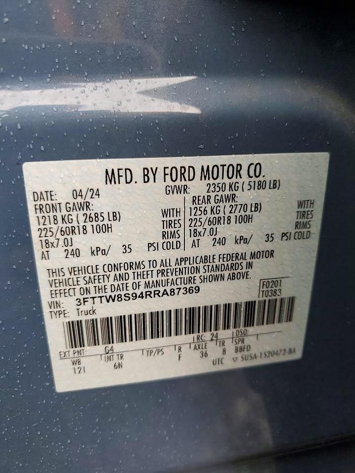 2024 Ford Maverick l VIN 3FTTW8S94RRA87369 photo 12
