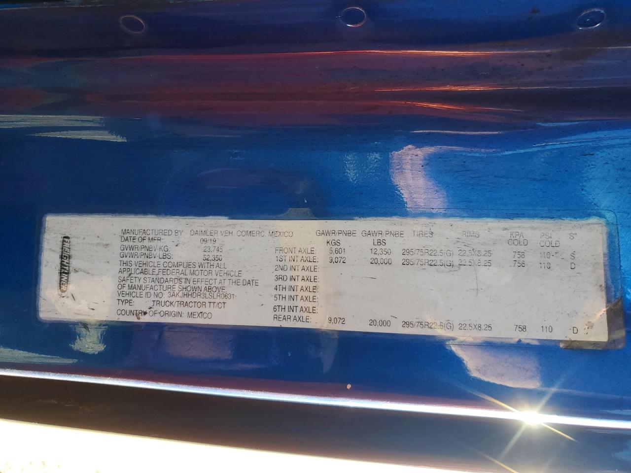 2020 FREIGHTLINER All other VIN 3AKJHHDR3LSLR0631 photo 10