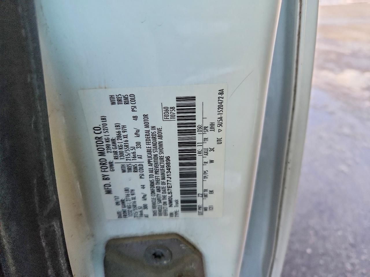 2018 Ford Transit VIN NM0LS7E77J1349896 photo 12