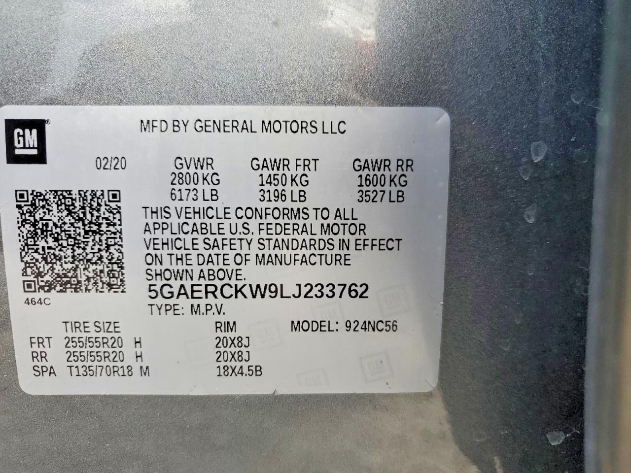 2020 Buick Enclave VIN 5GAERCKW9LJ233762 photo 11