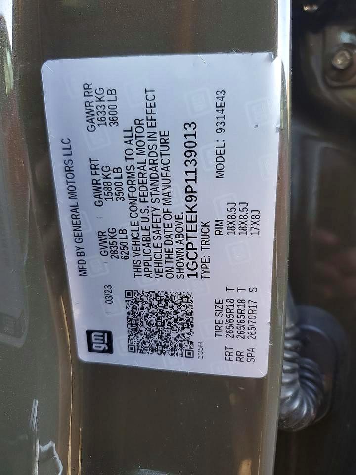 2023 Chevrolet Colorado t VIN 1GCPTEEK9P1139013 photo 12
