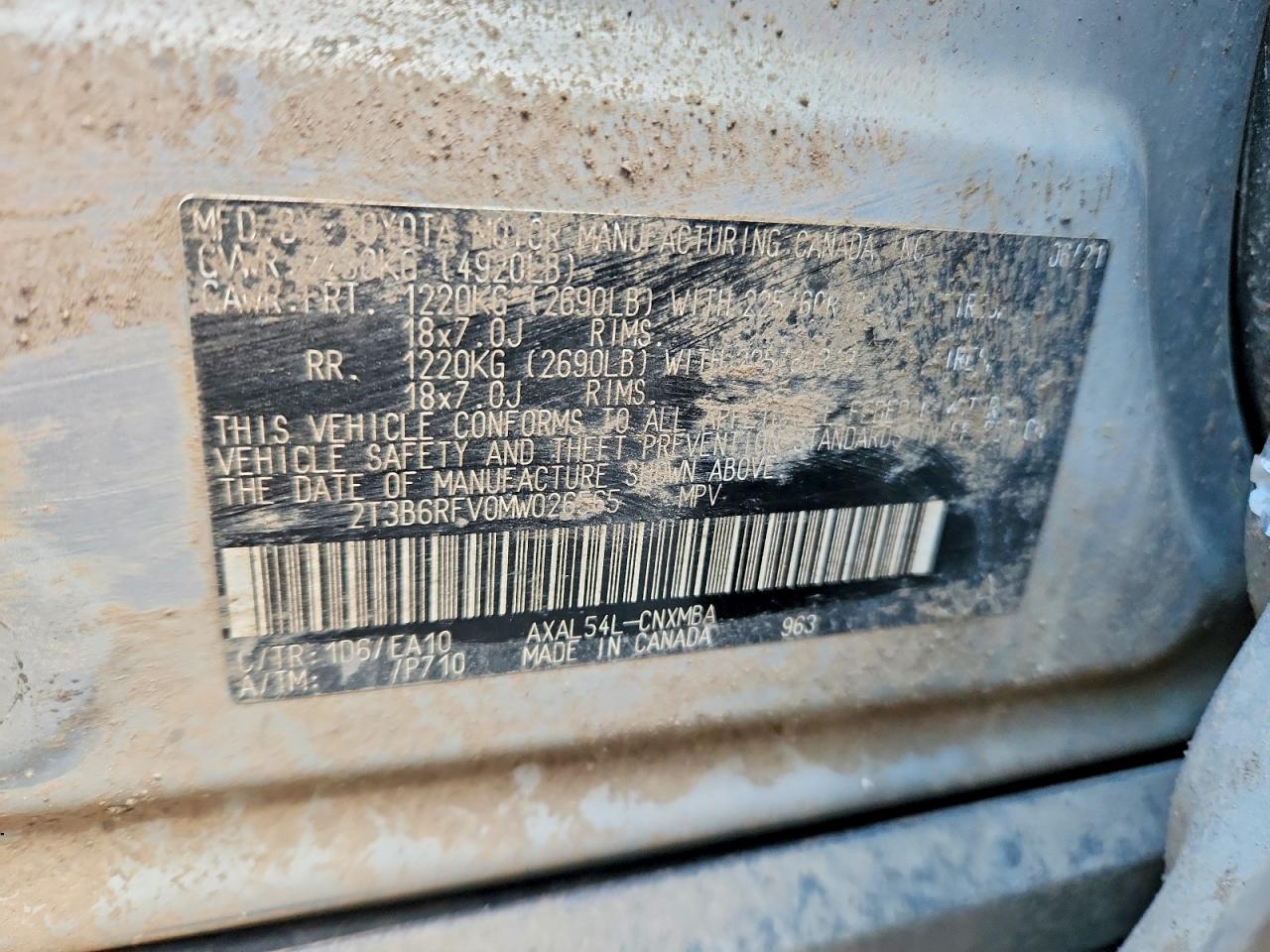 2021 Toyota Rav4 VIN 2T3B6RFV0MW026565 photo 12