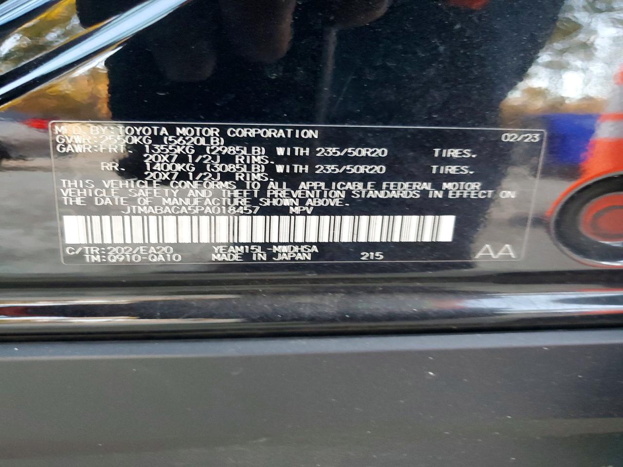 2023 Toyota Bz4x xle VIN JTMABACA5PA018457 photo 12