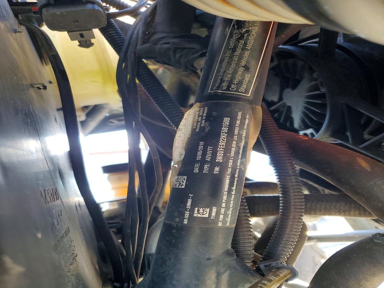 2019 Polaris Rzr VIN 3NSVFE922KF581509 photo 10