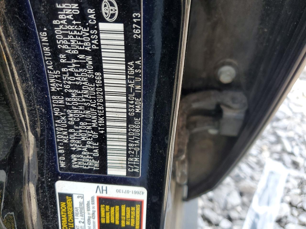 2016 Toyota Avalon VIN 4T1BK1EB7GU201668 photo 12
