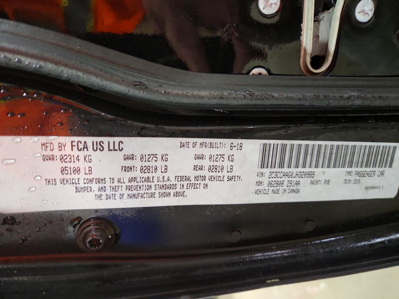 2018 Chrysler 300 VIN 2C3CCAAG0JH320989 photo 12